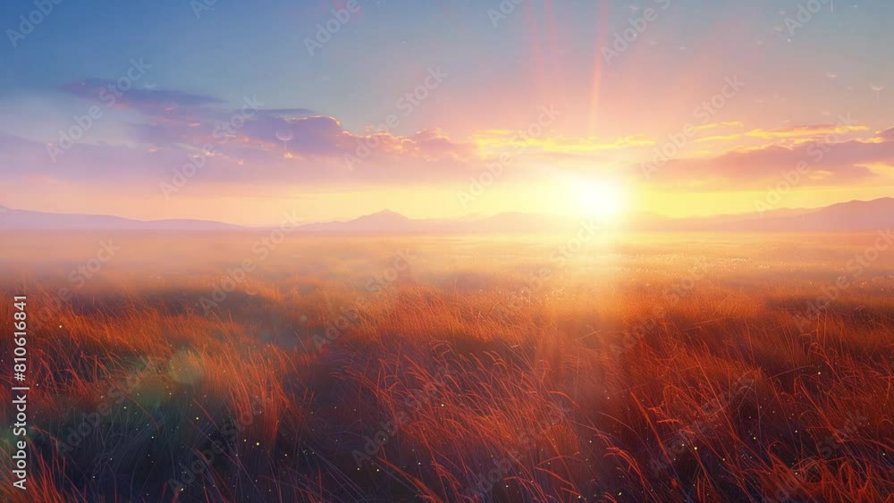 scenic background with beautiful luminous sky in sunrise moment. seamless looping overlay 4k virtual video animation background scenic background with beautiful luminous sky in sunrise moment. seamless looping overlay 4k virtual video animation background