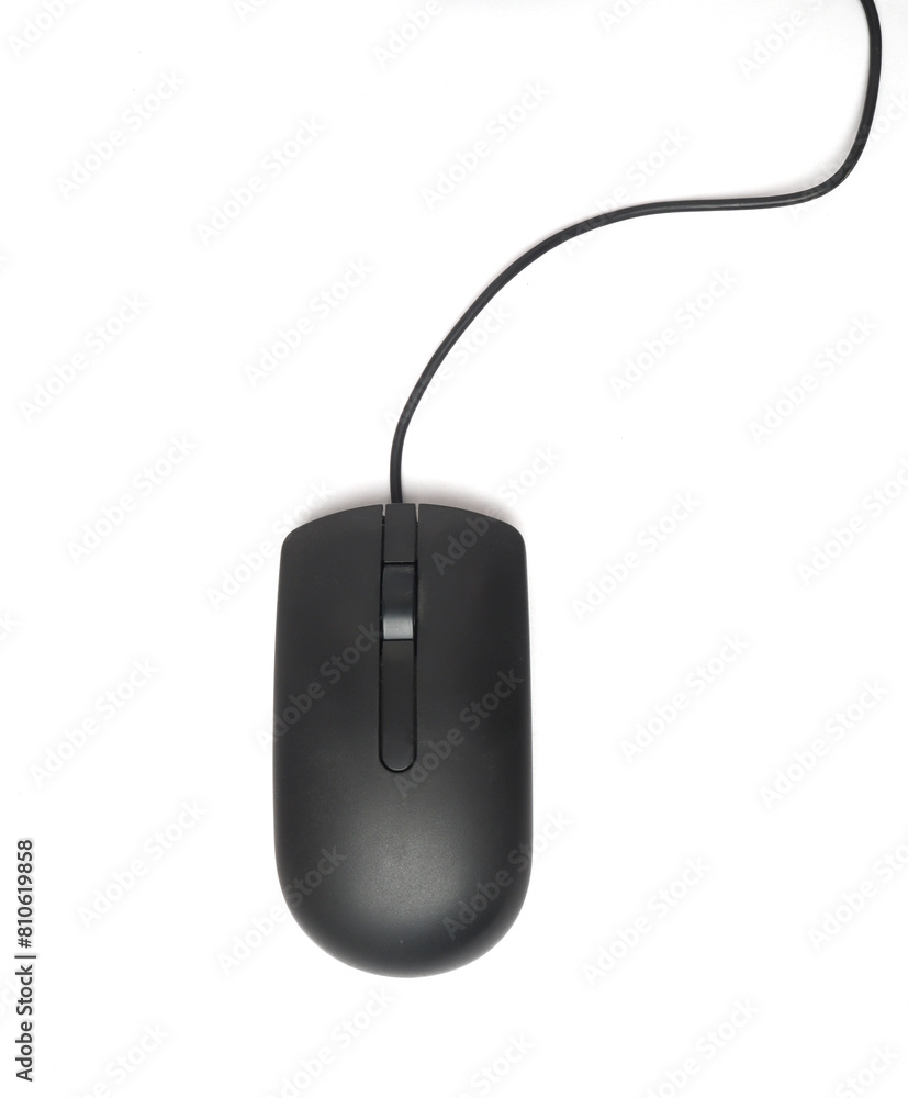black computer mouse isolated on white background black computer mouse isolated on white background
