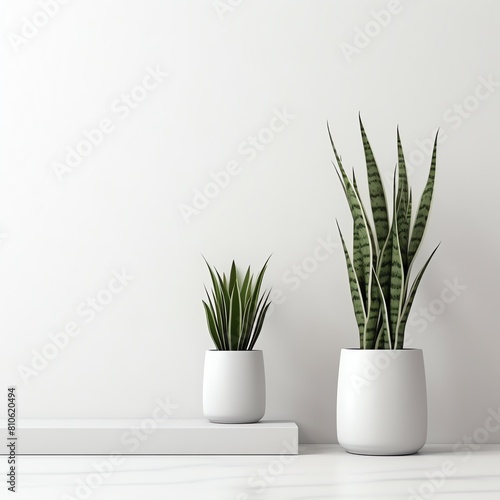 minimal many indoor plant plants  monstera  jade  snake plant  white pots standing at the wood wall with window mockup white clean  bright light