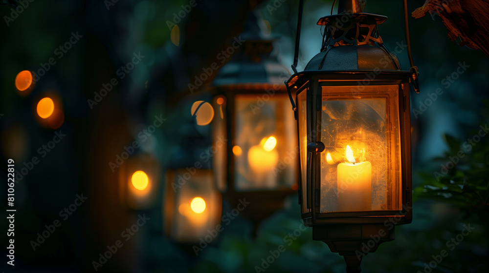 lantern in the night. Evening Serenity: Candle Lamps at Night Adding a Tranquil Glow to Any Space lantern in the night. Evening Serenity: Candle Lamps at Night Adding a Tranquil Glow to Any Space