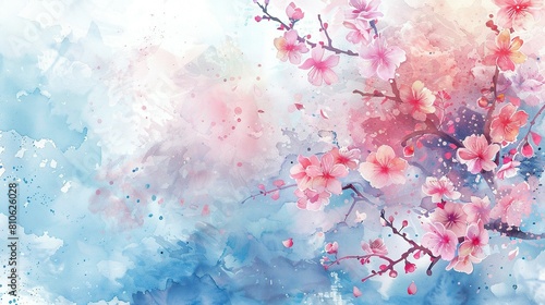 Petals in Pastel: Watercolor Cherry Blossom Bliss