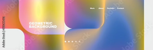 Square internet web page design template. Vector Illustration For Wallpaper, Banner, Background, Card, Book Illustration, landing page