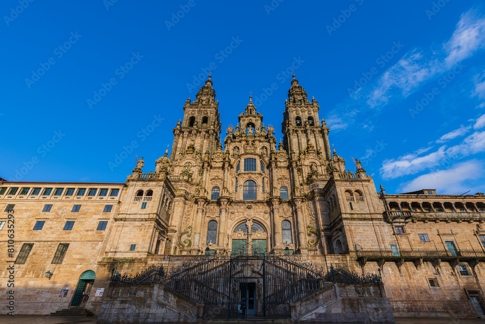 Santiago de Compostela, Spain.  The cathedral of Santiago de Compostela. UNESCO World Heritage Site.