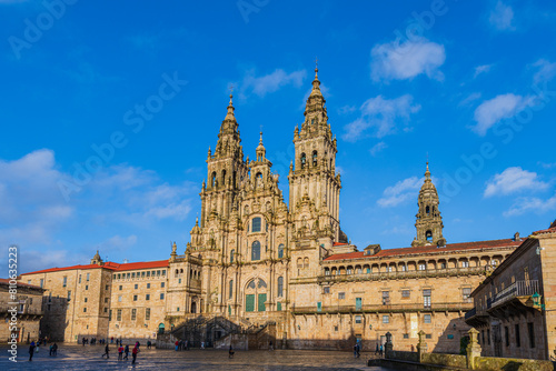 Santiago de Compostela, Spain.  The cathedral of Santiago de Compostela. UNESCO World Heritage Site.