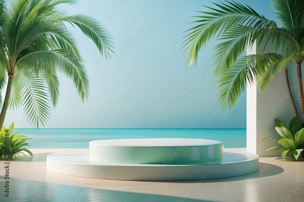 minimal scene with platform Summer background vector 3d rendering with podium. stand minimal scene with platform Summer background vector 3d rendering with podium. stand
