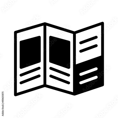 Vector solid black icon for Flyer
