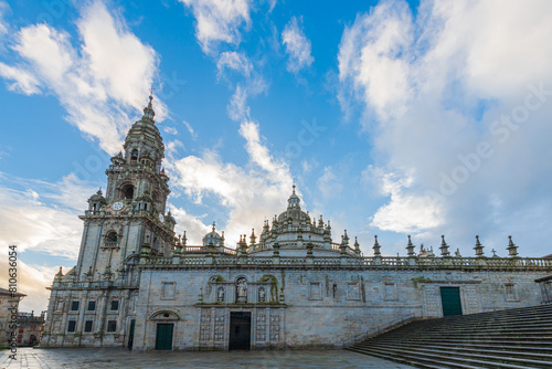 Santiago de Compostela, Spain.  The cathedral of Santiago de Compostela. UNESCO World Heritage Site.