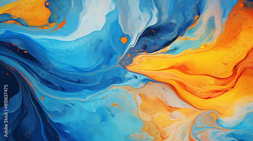 abstract blur and orange marble texture pattern