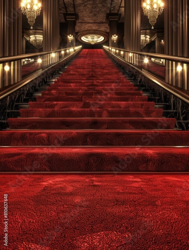 Elegant Luxury Exuding from a Closeup Red Carpet Perspective