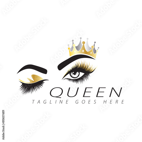 a picture of a queen's eyeliner with a crown on it