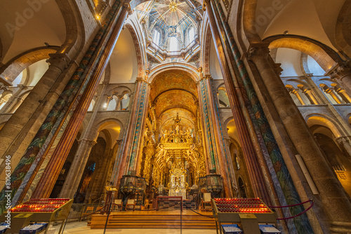 Santiago de Compostela, Spain.  The cathedral of Santiago de Compostela. UNESCO World Heritage Site.