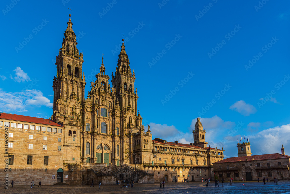 Santiago de Compostela, Spain.  The cathedral of Santiago de Compostela. UNESCO World Heritage Site.