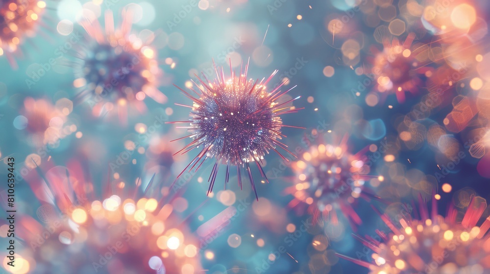3D Rendering of a Viral Structure 3D Rendering of a Viral Structure