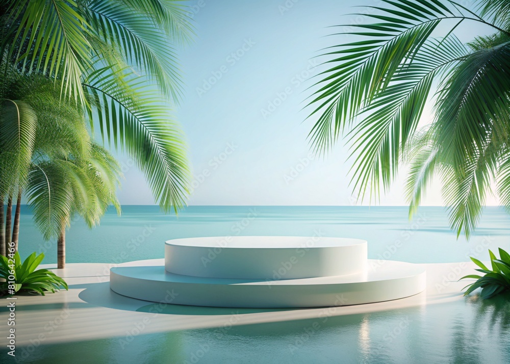 minimal scene with platform Summer background vector 3d rendering with podium. stand minimal scene with platform Summer background vector 3d rendering with podium. stand