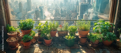 Thriving Botanical Oasis Atop the Bustling City Skyline An Urban Dweller s Sanctuary Amidst the photo