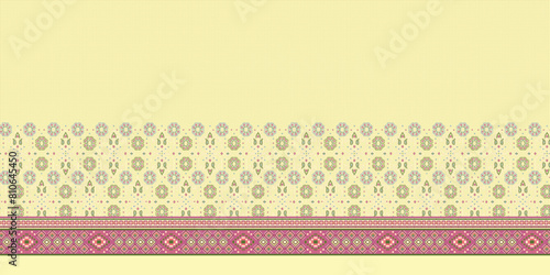 Pakistani Kurtis Digital Textile Ready Print Design Graphics Studio D-034 Lemon