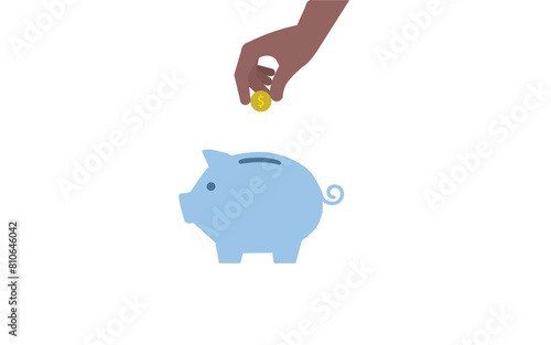 Piggy bank. Money box with falling gold coins. Deposit banking account and cash vector business concept. Illustration of savings dollar, piggybank and moneybox investing. high quality vector