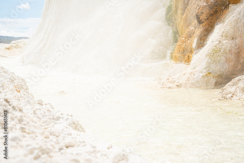 Sipoholon Hot Springs are hot springs in Tapanuli. This sulfur-containing bath was formed due to the eruption of Mount Martimbang photo