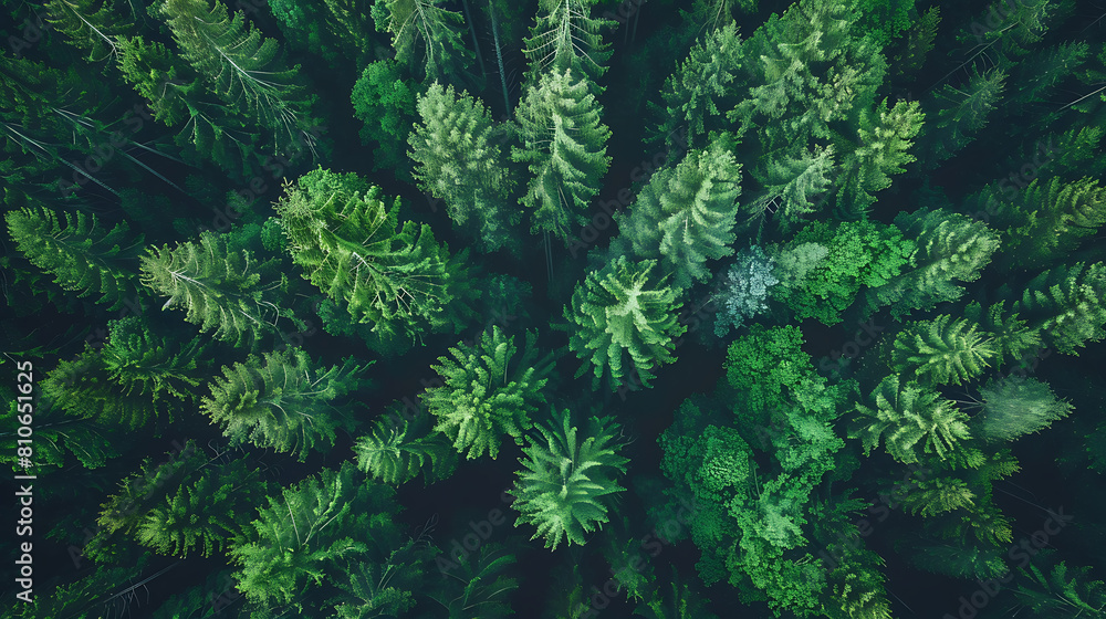 Forest drone view, view of natural greenery from a drone beauty from heights