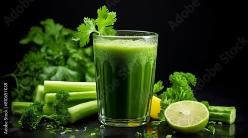 Celery Healthy Green Juice in glass