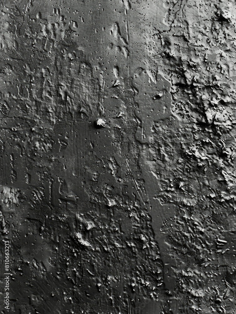Naklejka premium A black and grey wall with a lot of cracks and peeling paint