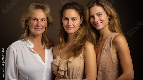 A family portrait with three generations of women. 