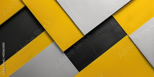 A yellow and black striped background with white squares