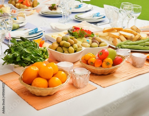 Table adorned with assortment of fresh produce