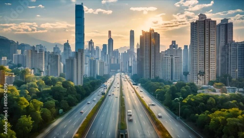 Efficient Smart City with Integrated Intelligent Transport Systems and IoT-Enabled Infrastructure. Concept Smart City Development, Intelligent Transport Systems, IoT Infrastructure photo