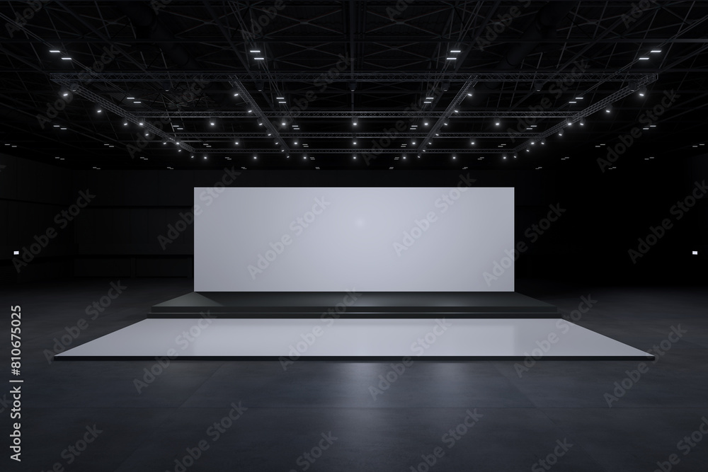 Exhibition stand for mockup and Corporate identity,Display design.Empty ...