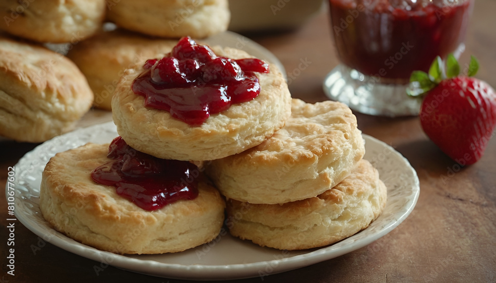 flaky buttermilk biscuits with strawberry jam flaky buttermilk biscuits with strawberry jam