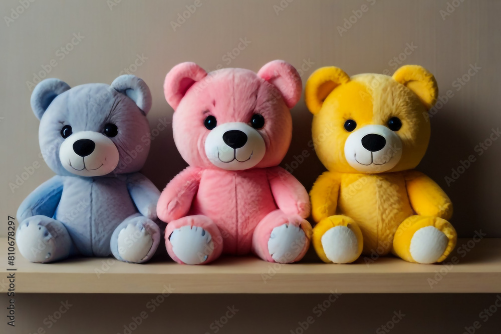 Free photo cute plush toys arrangement Free photo cute plush toys arrangement