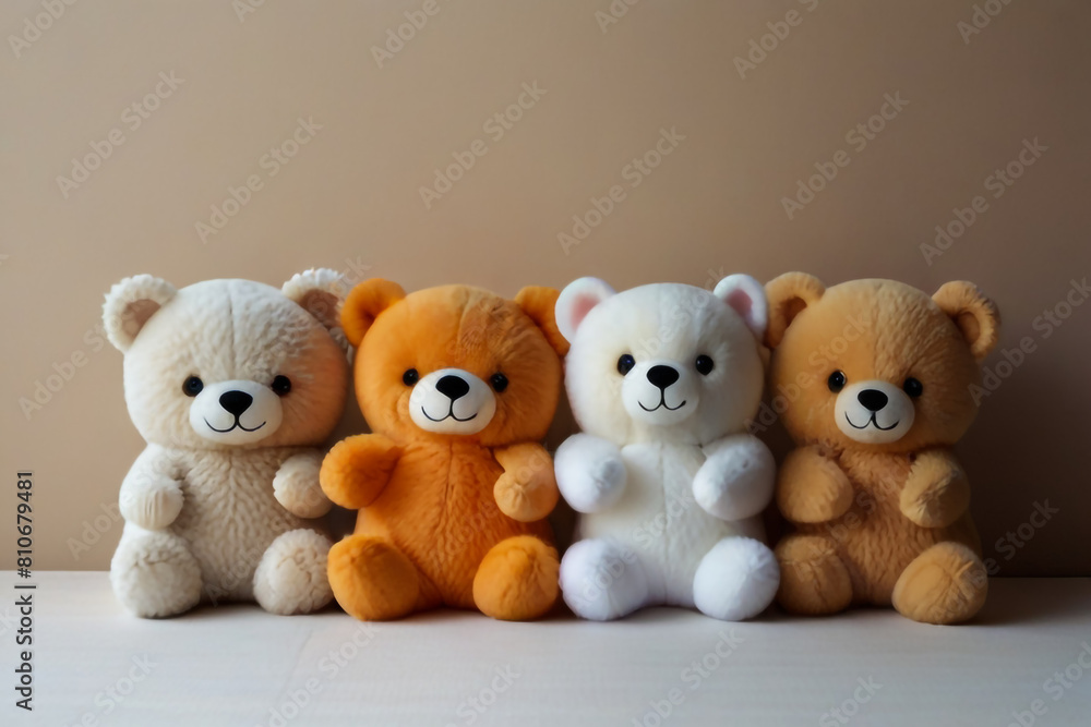 Free photo cute plush toys arrangement Free photo cute plush toys arrangement