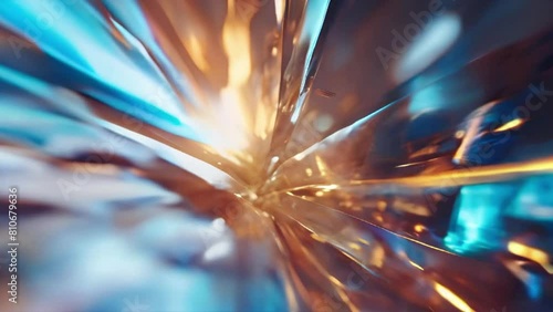 very coarse texture of a prism light explotion with smooth color transitions in a blue silver hue in the style of hyper realistic high definition photograhy photo
