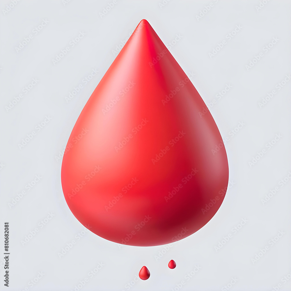 Fototapeta premium Red Blood Drop Red water drop blood donor day - 1