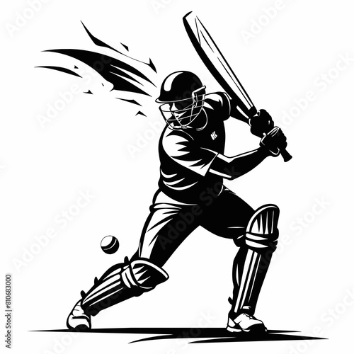 Cricket player vector