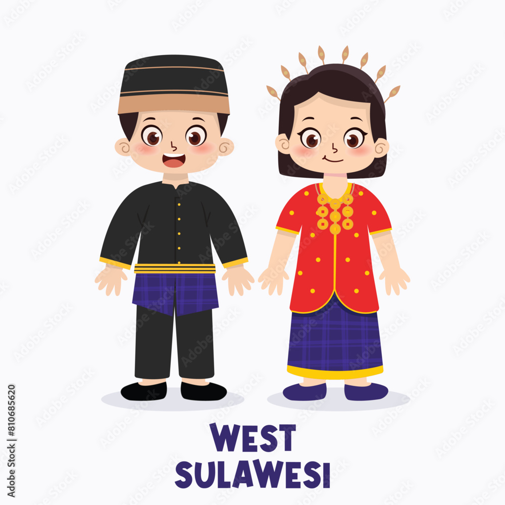 Traditional indonesian clothes from West Sulawesi Traditional indonesian clothes from West Sulawesi