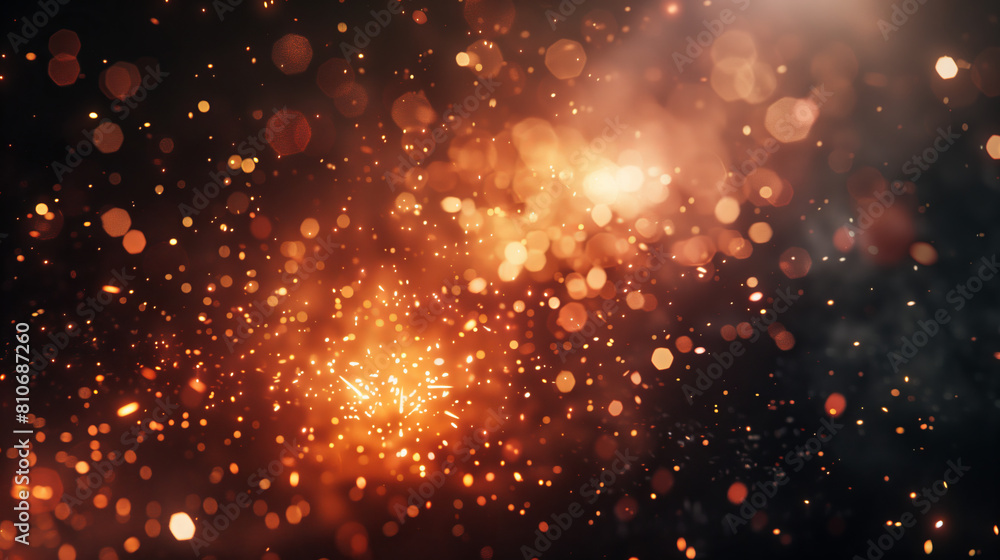 Fiery Sparks Explosion in Dark Atmosphere. Stunning visual of a fiery sparks explosion, casting a warm glow against a mysterious, dark atmospheric background. Fiery Sparks Explosion in Dark Atmosphere. Stunning visual of a fiery sparks explosion, casting a warm glow against a mysterious, dark atmospheric background.