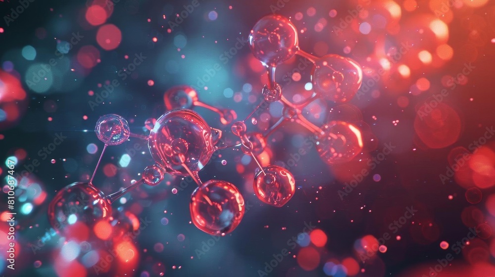 The process of molecular bonding and reactions visualized The process of molecular bonding and reactions visualized