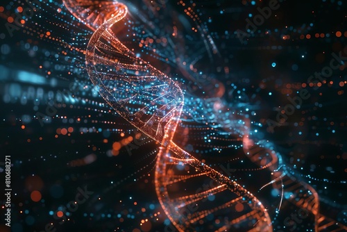 Visualization of the DNA double helix in a hightech digital environment