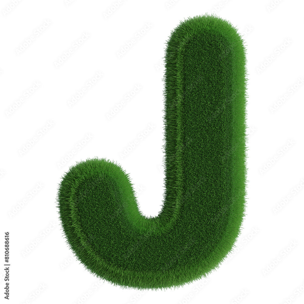 Grass Font Green Uppercase 3d Render . Letter J Grass Font Green Uppercase 3d Render . Letter J