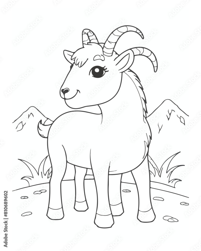 Animal coloring book page 