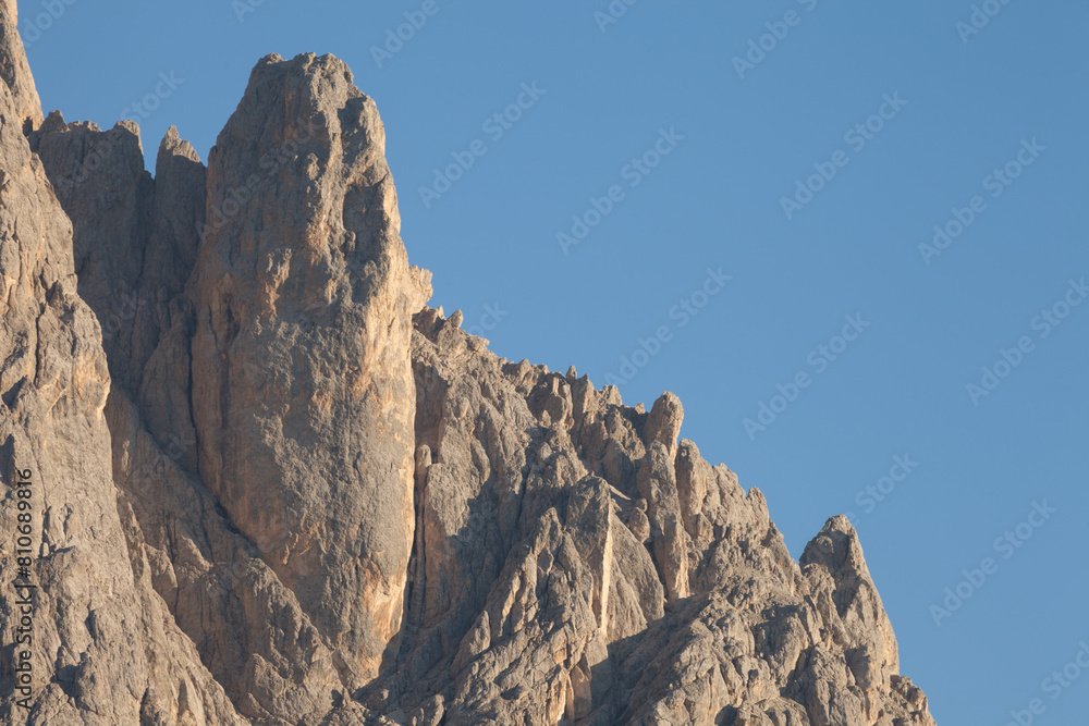 The northern side of Sasso Lungo at sunset from the Val Gardena area The northern side of Sasso Lungo at sunset from the Val Gardena area