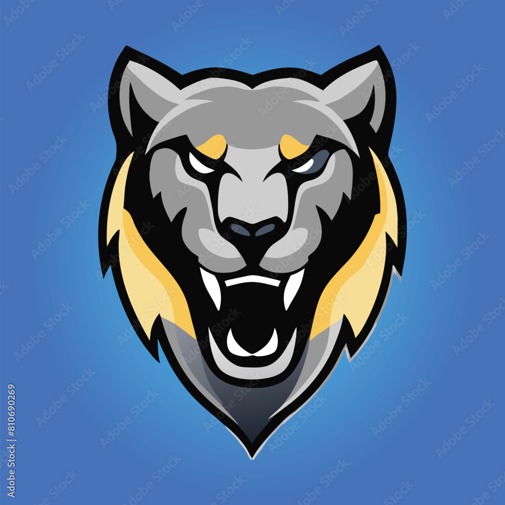 Panther mascot logo design panther vector illustration