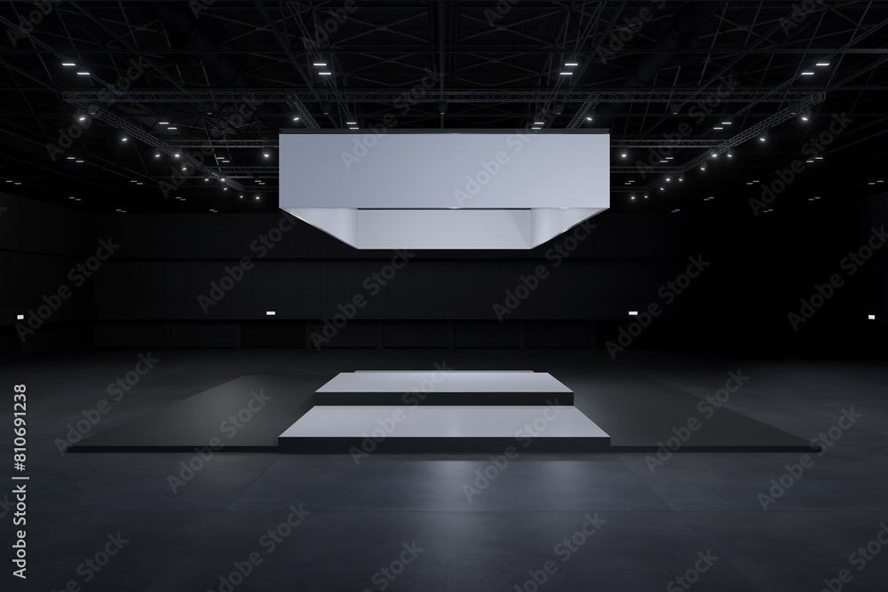 Exhibition stand for mockup and Corporate identity,Display design.Empty ...