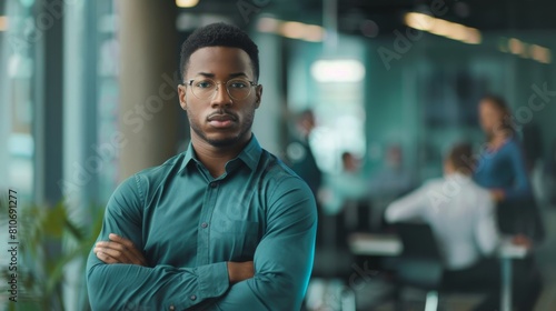 Confident Professional in Modern Office photo