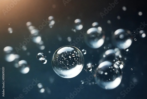 Wallpaper Mural drops of clear water background in dark tone Torontodigital.ca