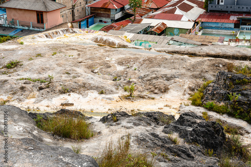 Sipoholon Hot Springs are hot springs in Tapanuli. This sulfur-containing bath was formed due to the eruption of Mount Martimbang photo