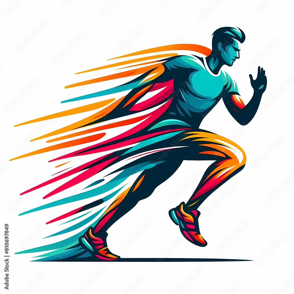 Fototapeta premium simple jogging logo design