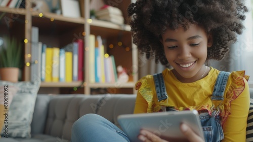 A Smiling Woman Using Smartphone